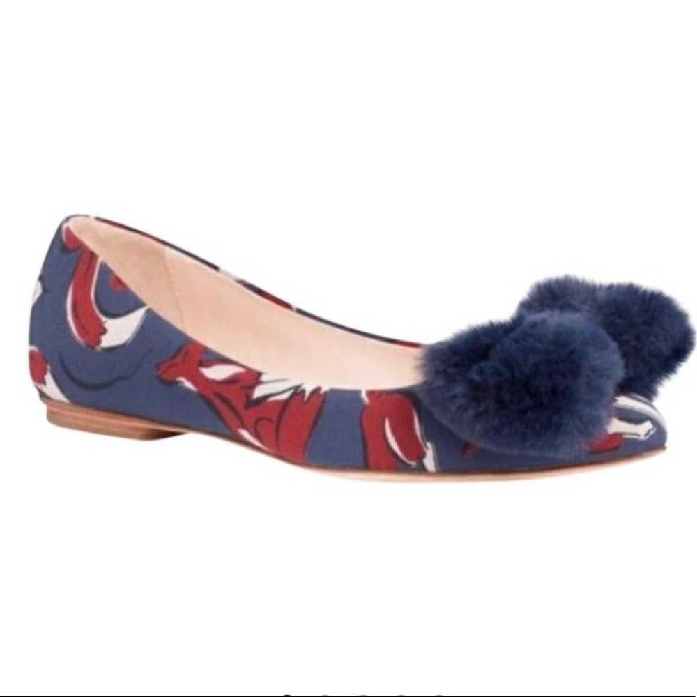 NWT,Kate Spade
Multicolor Ellen Fur Bow,navy multi
